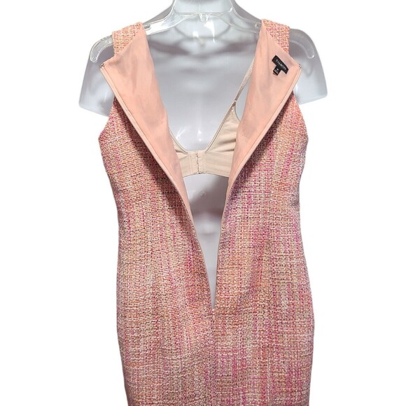 Talbots Tweed Dress Women's 10 Pink Sleeveless Career Professional Sheath - Picture 2 of 9